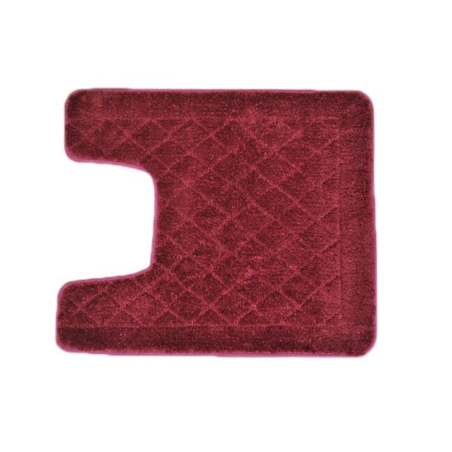 Solid Burgundy Memory Foam Contour Bath Rug - 1'8 x 2'
