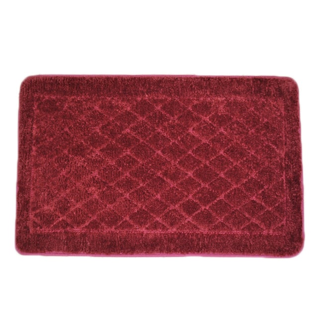 Solid Burgundy Memory Foam 20 x 32 Bath Mat - 20 x 32