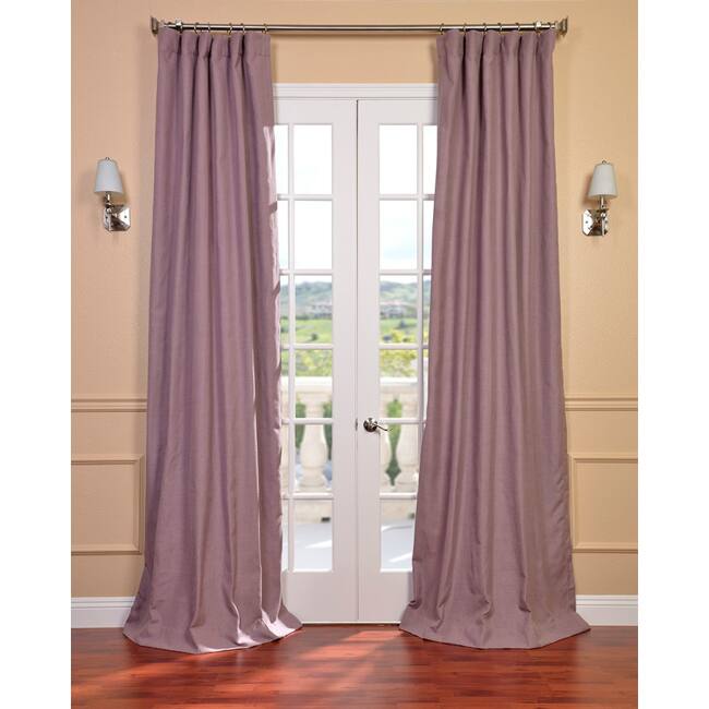 Exclusive Fabrics Mauve Linen Blend Curtain (1 Panel)