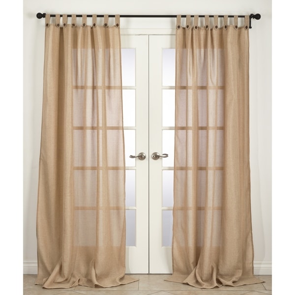Shop Classic Natural Tab Top 94 inch Curtain Panel  On Sale  Free Shipping Today  Overstock 