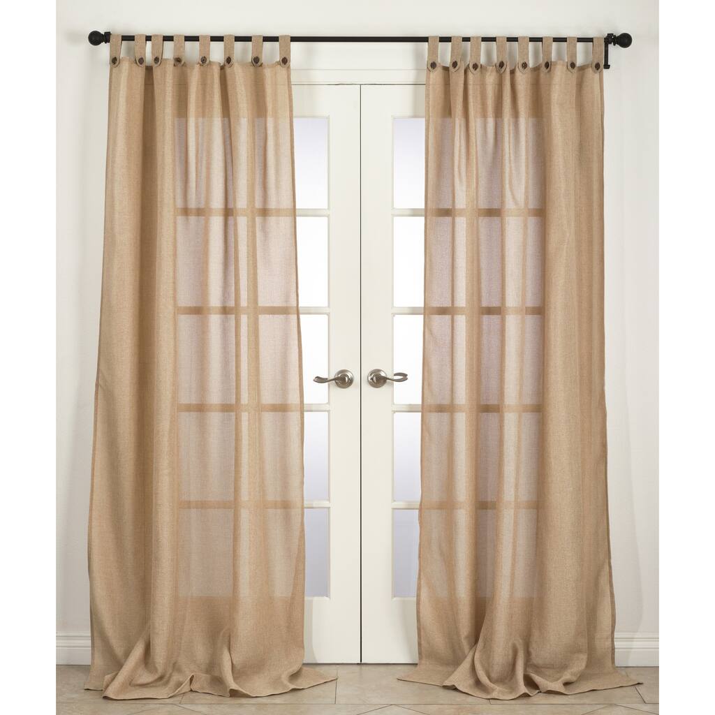 Classic Natural Tab Top 94 inch Curtain Panel