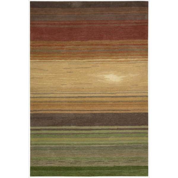 Nourison Contour Transitional Impressionist Horizontal Stripe Hand-tufted Area Rug