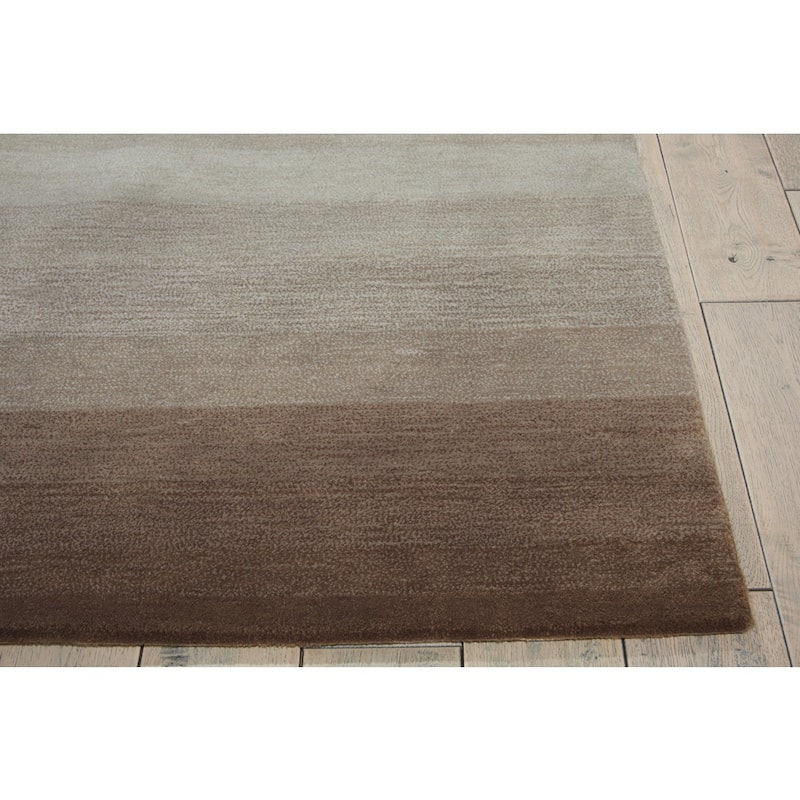 Nourison Contour Transitional Ombre Watercolor Blues, Grey and Green Hand-tufted Area Rug