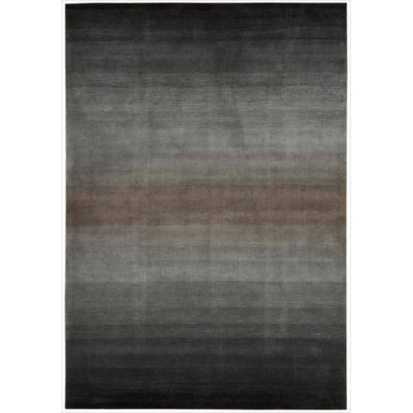 Nourison Contour Transitional Ombre Watercolor Blues, Grey and Green Hand-tufted Area Rug