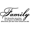 'Family Like Branches On A Tree' Vinyl Wart Art Lettering