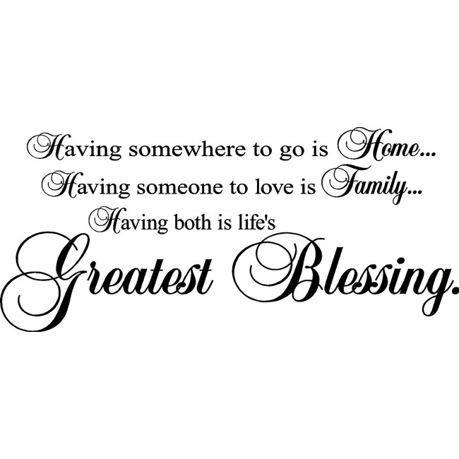 'Having Somewhere To Go Is Home' Vinyl Wall Art Lettering - 14479392 ...