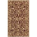 Safavieh Hand-hooked Chelsea Irongate Burgundy Wool Rug - 2'6 x 4'