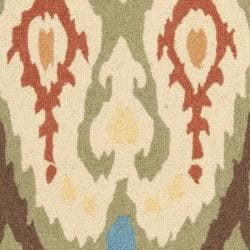 Hand hooked Chelsea Green Wool Rug (2'6 x 10') Safavieh Runner Rugs