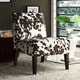 preview thumbnail 1 of 9, Peterson Cowhide Fabric Slipper Accent Chair by iNSPIRE Q Bold