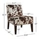 preview thumbnail 9 of 9, Peterson Cowhide Fabric Slipper Accent Chair by iNSPIRE Q Bold