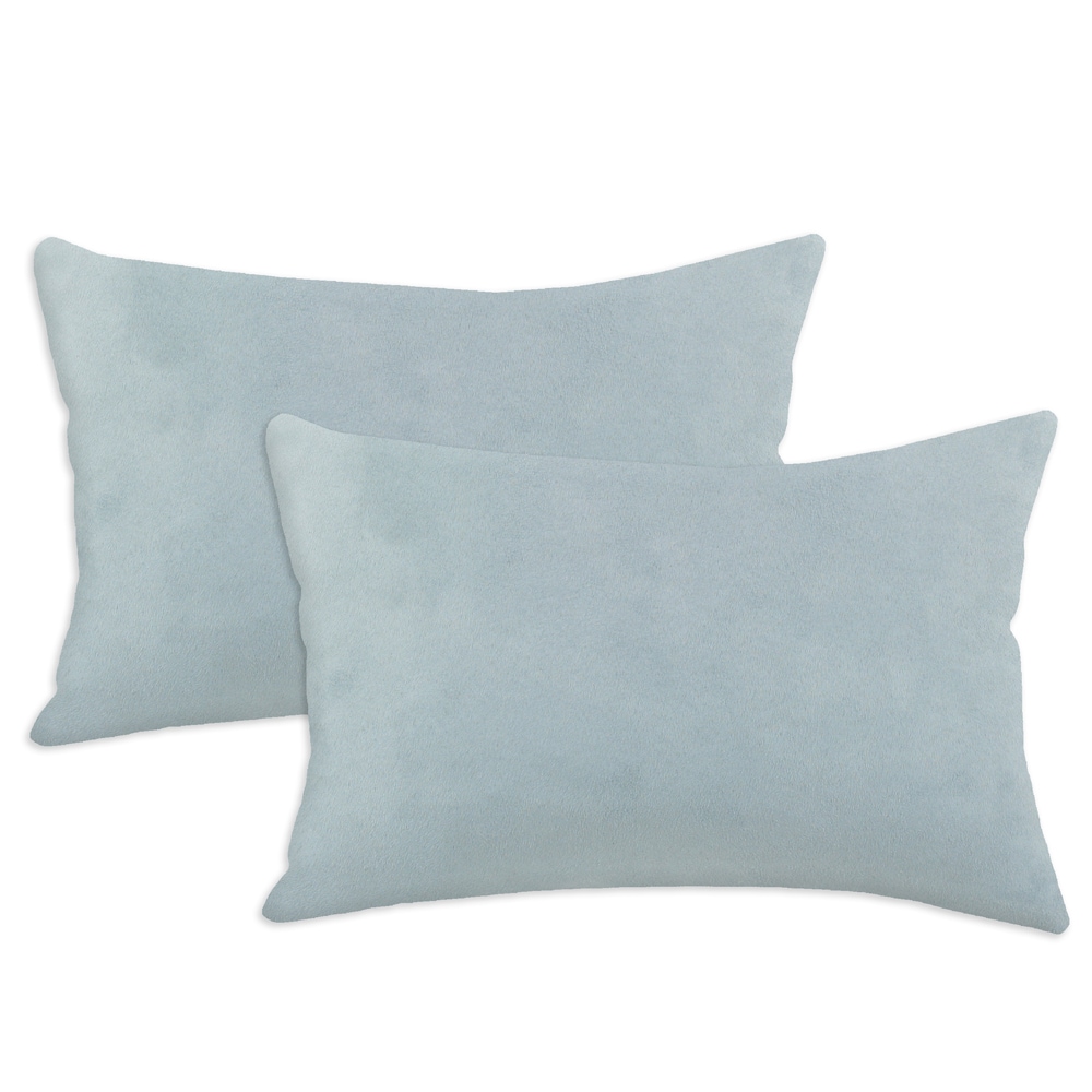 Passion Suede Cloud Blue Simply Soft Sbacked 12.5x19 Fiber Pillows
