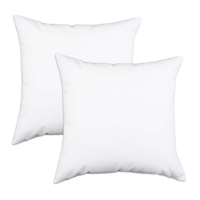 Duck White S-backed 17x17-inch Fiber Pillows (Set of 2)