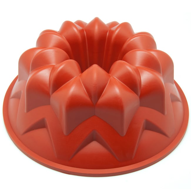 Freshware Galaxy Fluted Bundt Cake Silicone Mold and Pan Free