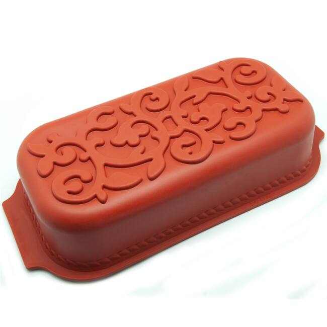 Freshware Leaf Pattern Pound Cake Silicone Mold and Pan