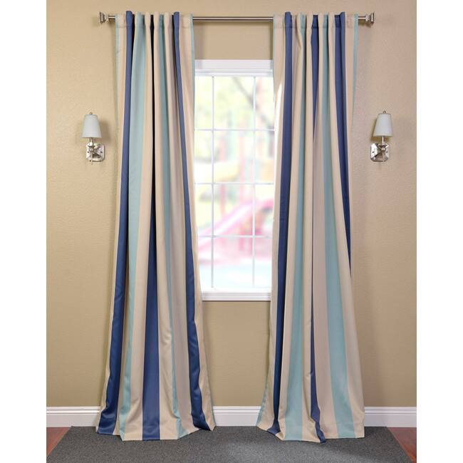 Exclusive Fabrics Marco Polo Stripe Room Darkening Curtain Panel Pair (2 Panels)