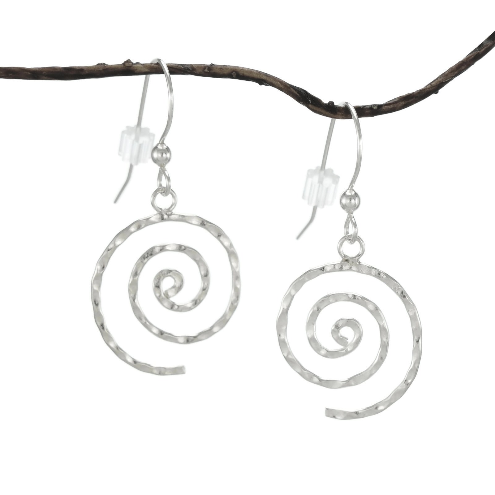 So Chic Jewels 925 Sterling Silver Spiral Ear Studs 