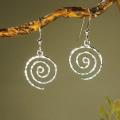 Jewelry by Dawn Hammered Swirl Sterling Silver Earrings