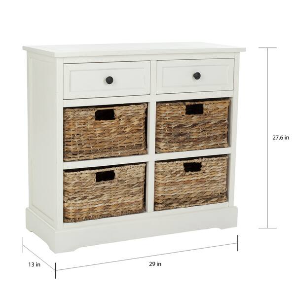 Shop Safavieh Cape Cod 6 Drawer Cream Storage Unit 29 9 X 13 X