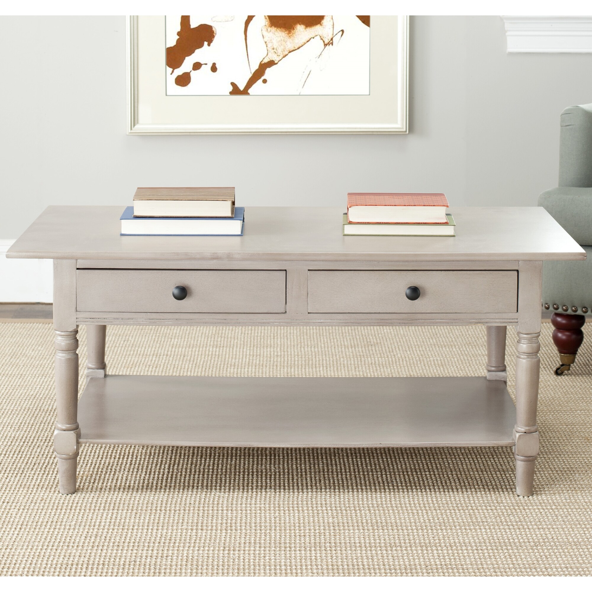 Shop Safavieh Cape Cod Grey 2-drawer Coffee Table - Free Shipping On