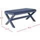 preview thumbnail 5 of 4, SAFAVIEH Indigo Nailhead x Bench - 42.5"x21.3"x19.3"