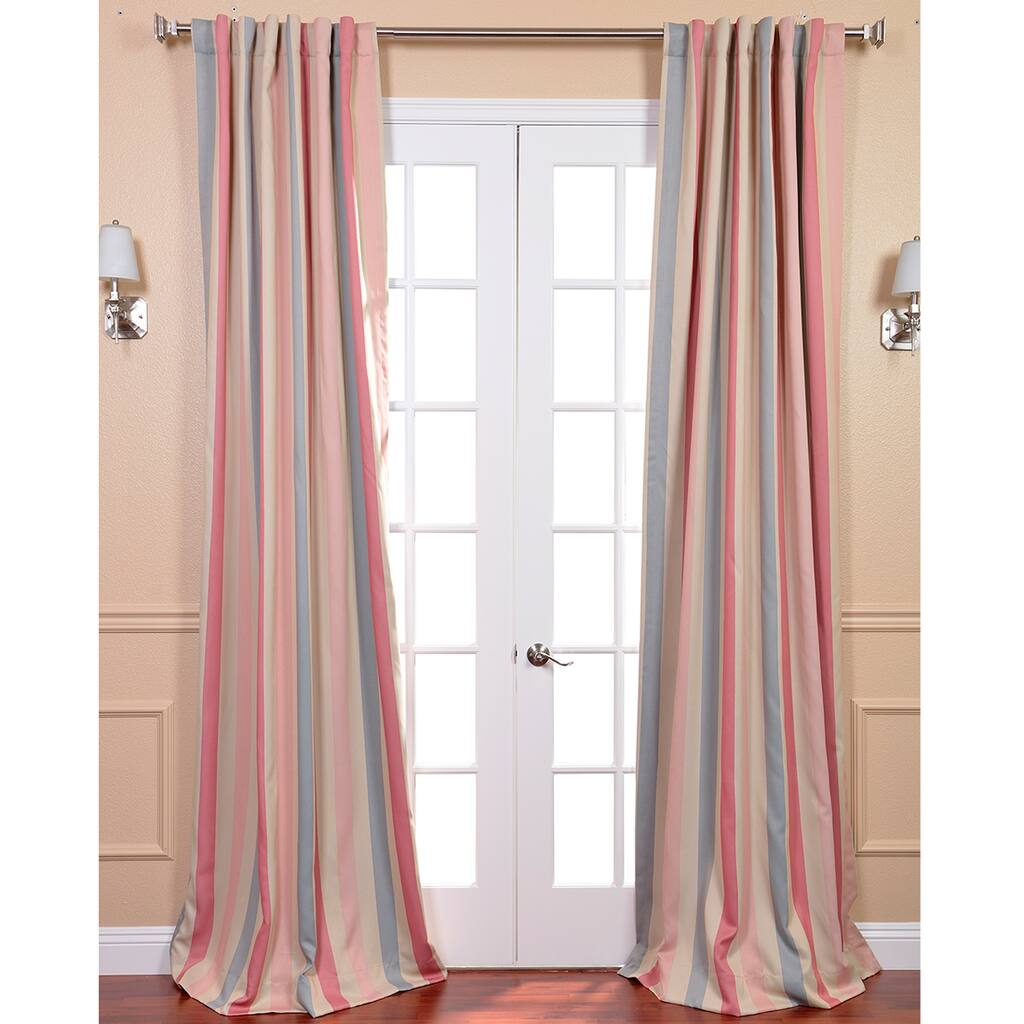 Exclusive Fabrics Ambrosia Stripe Room Darkening Curtain Panel Pair (2 Panels)
