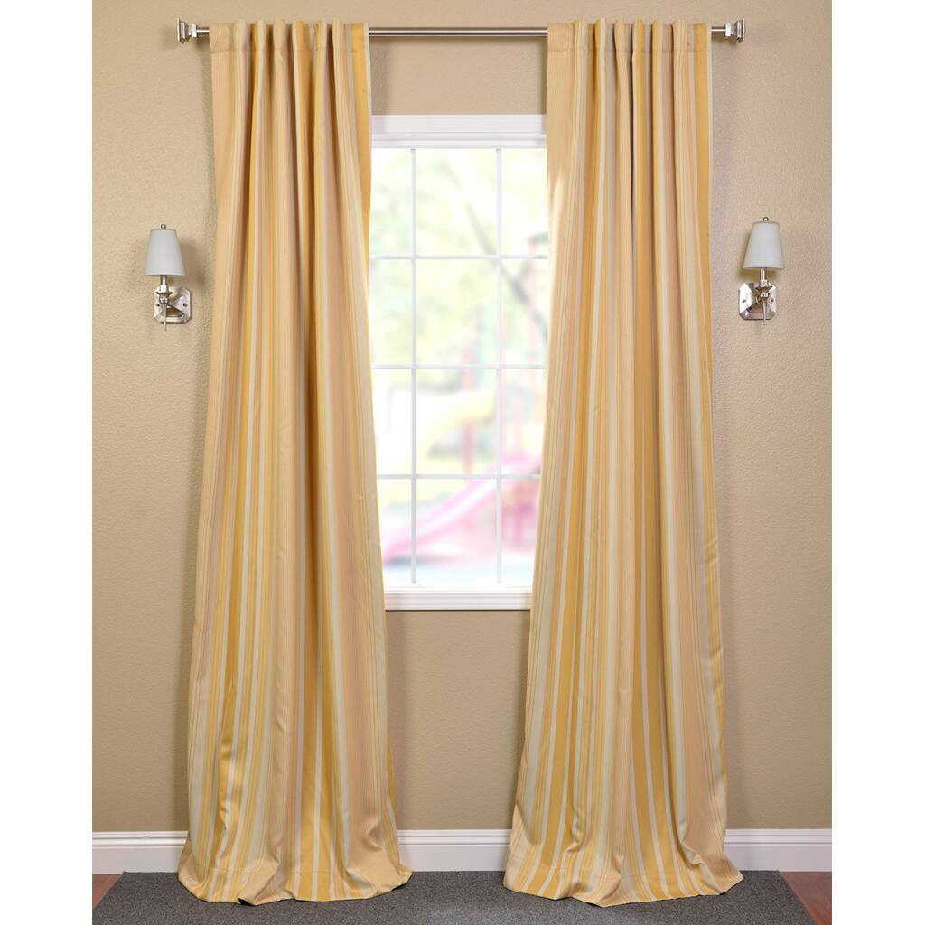 Exclusive Fabrics Sundip Stripe Room Darkening Curtain Panel Pair (2 Panels)