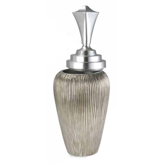 Silver Box Polyresin Urn Accent Piece (SilverType UrnClean with a damp cloth Interior dimensions 9 inches high x 4 inches wide x 4 inches deepDimensions tall 17.5 inches high x 6.25 inches wide x 6.25 inches deep )