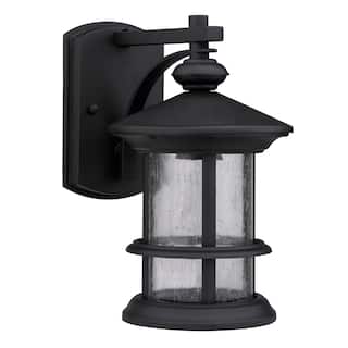 Transitional 1-light Black Weatherproof Outdoor Wall Fixture