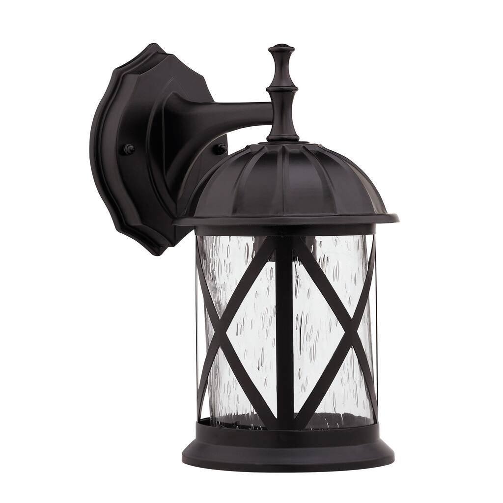 Transitional 1-light Dark Rubbed Bronze Outdoor Wall Fixture