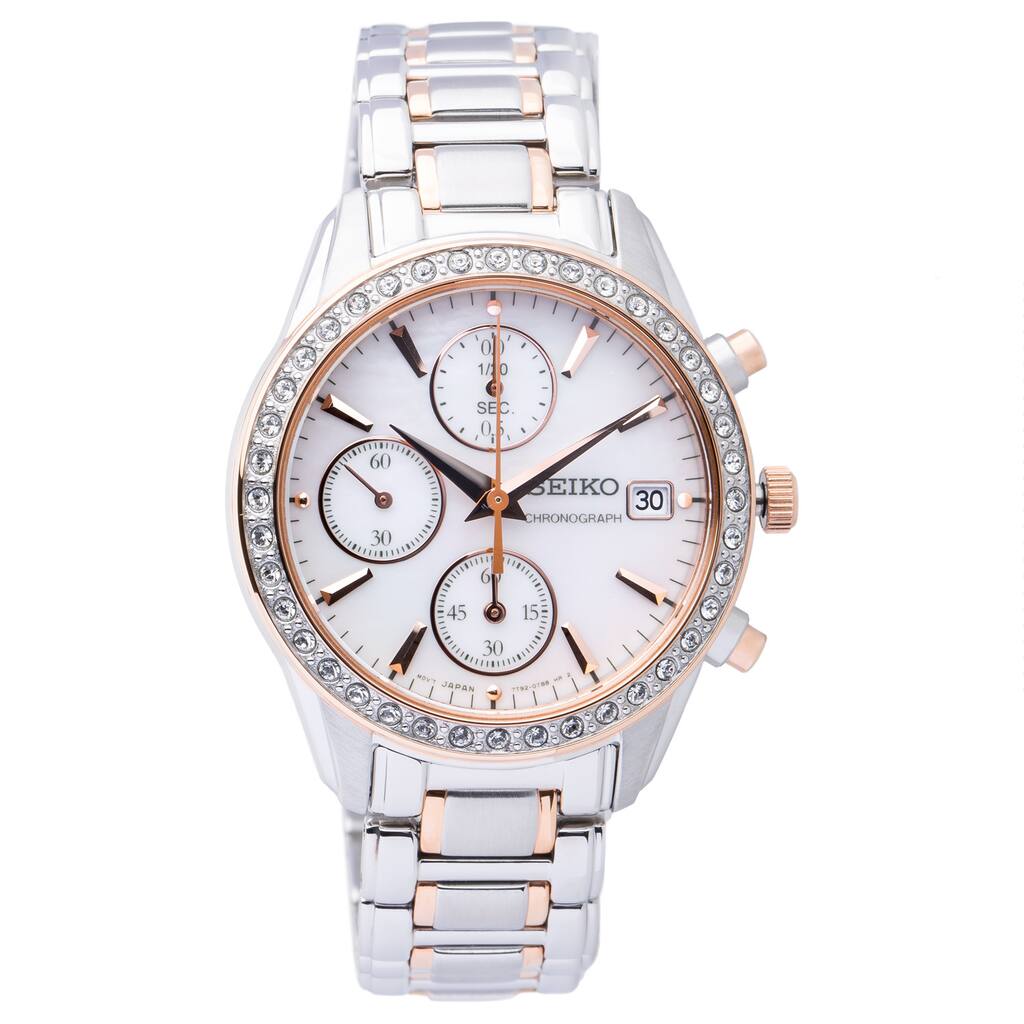 Seiko Women's Crystal Steel Bracelet Watch