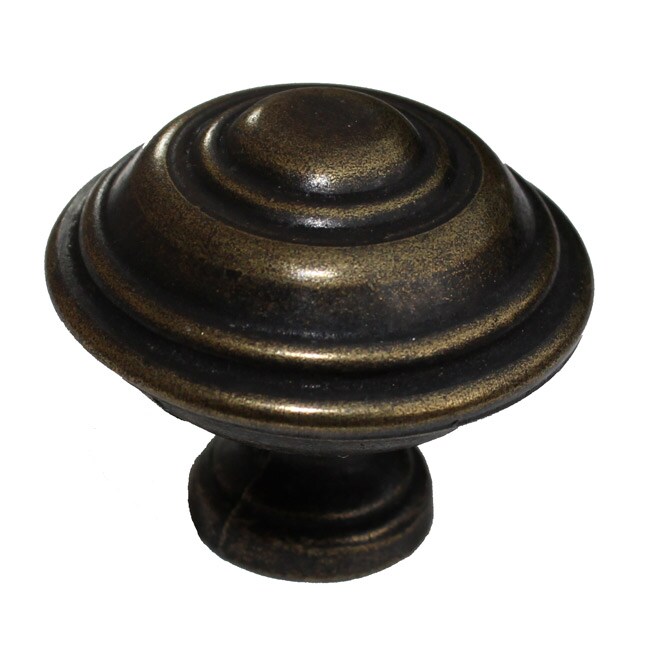 long flat rounded antique brass cabinet pulls
