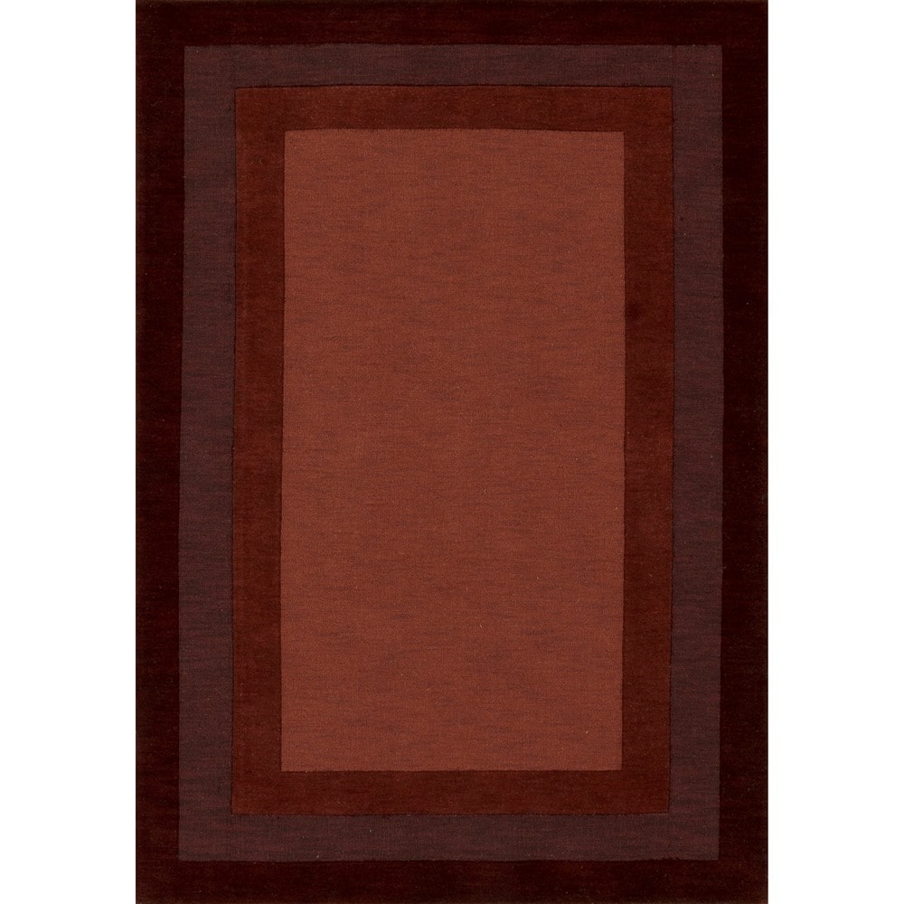 Alexander Home Helena Border Pattern Hand-tufted Pure Wool Rug