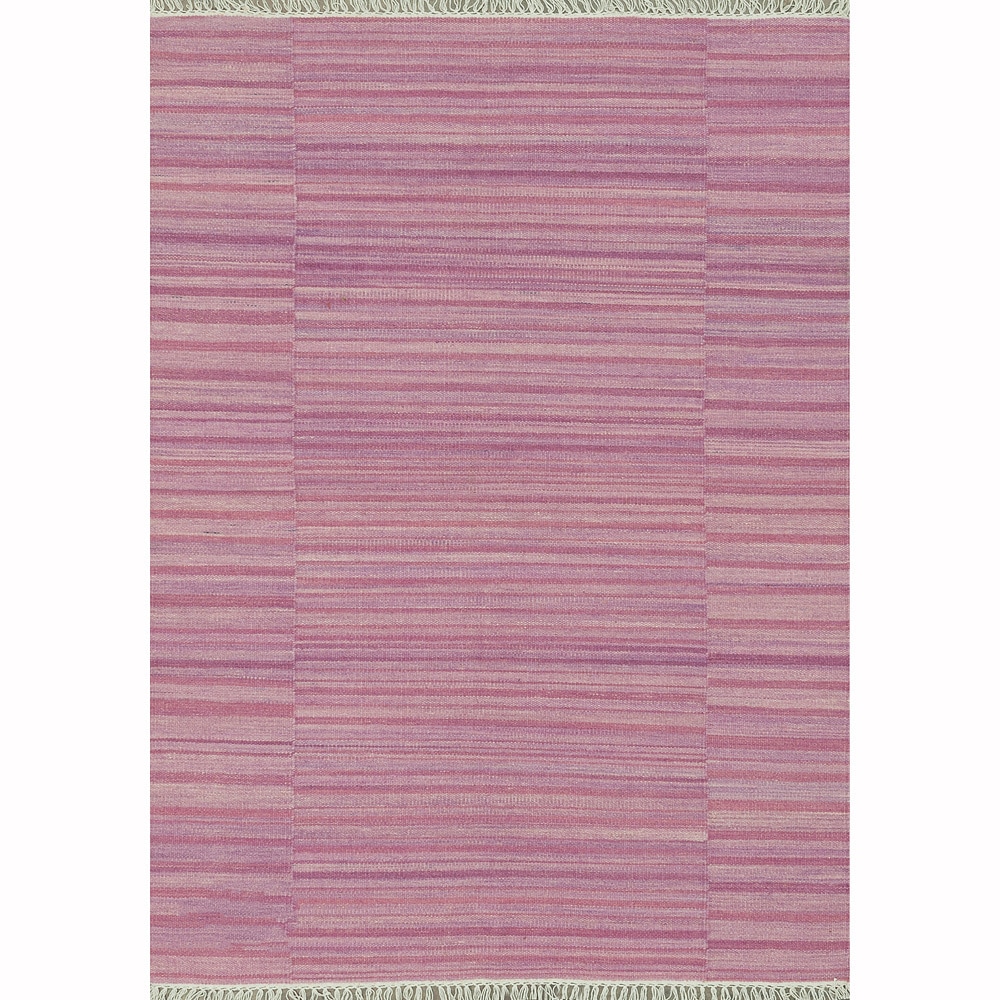 Alexander Home Hand woven Fleur Wool Rug (79 X 99) Pink Size 79 x 99