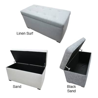 Sole Designs Button Tufted Storage Trunk