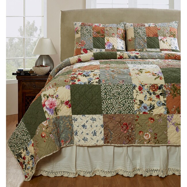 Naomi Patchwork Cotton 3-piece Quilt Set - Overstock™ Shopping - Great ...