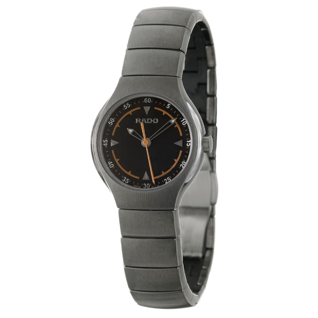 Rado Womens Rado True Black Dial Ceramic Swiss Watch   14485584