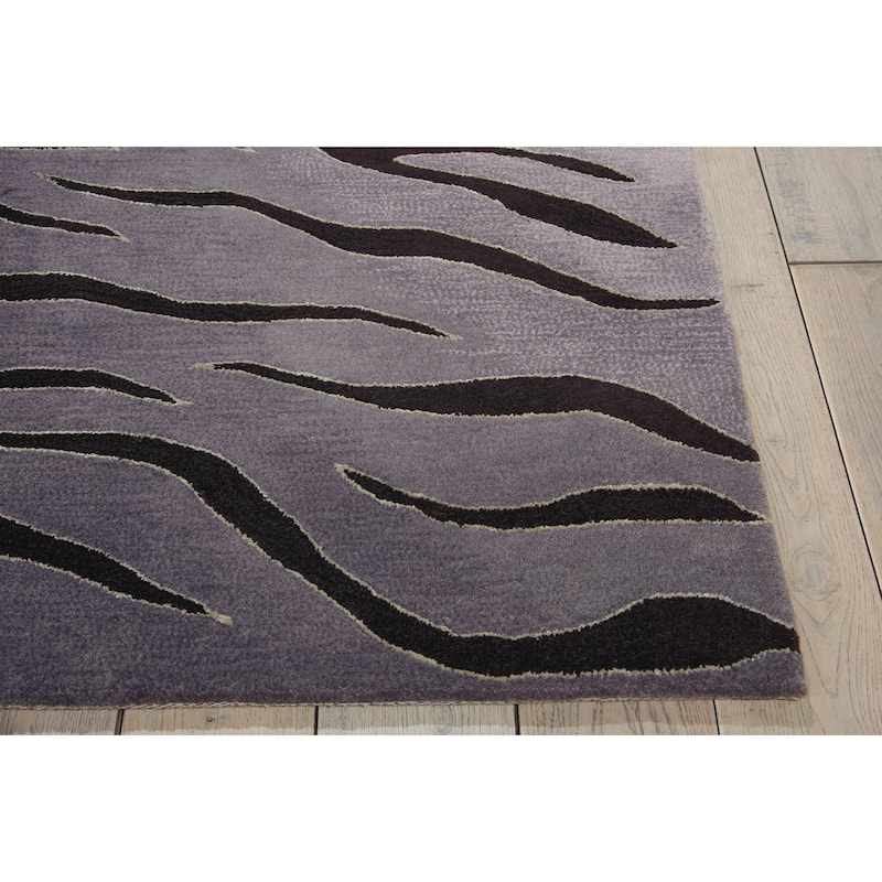 Nourison Contour Modern Zebra Print Hand-tufted Area Rug
