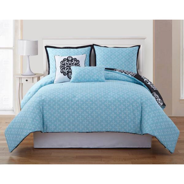 VCNY Dalton 5piece Duvet Cover Set Black/White Bed Bath & Beyond
