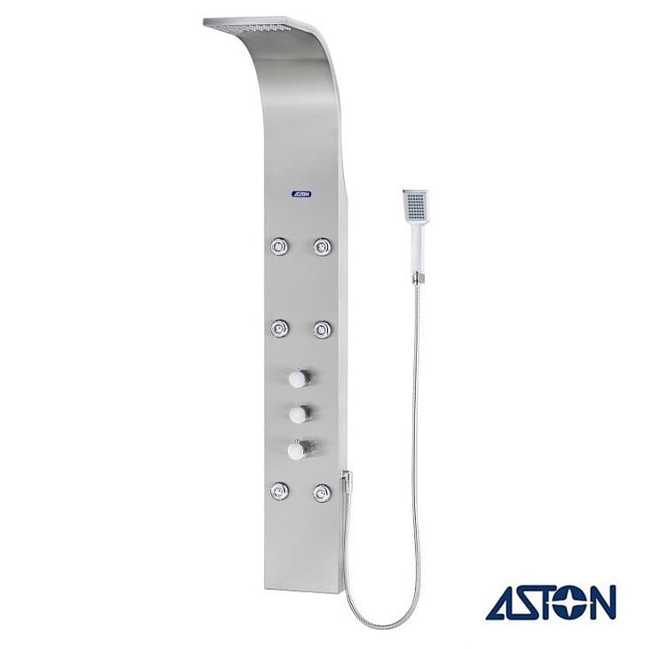 Aston 61-in Stainless Steel 6-Jet Multifunction Massaging Luxury Shower Panel Tower
