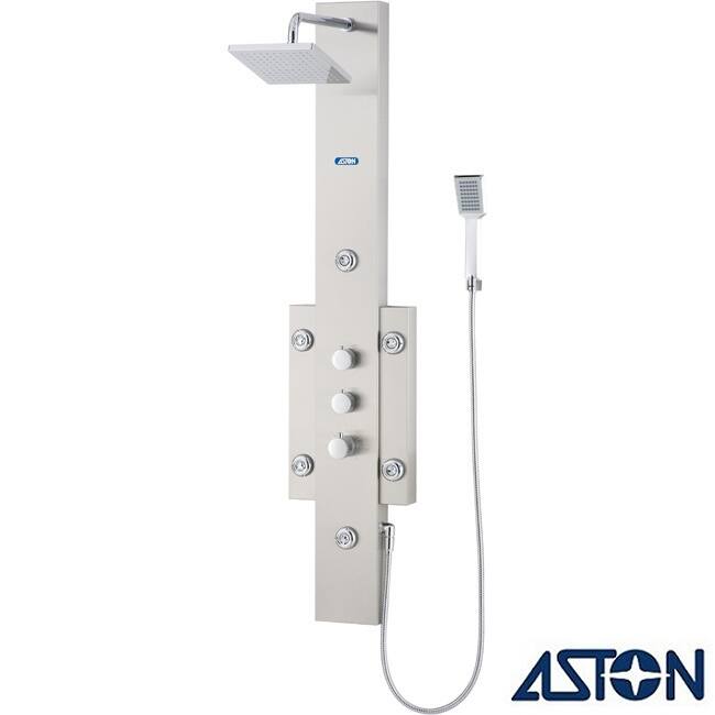Aston 55-in Stainless Steel 6-Jet Multifunction Massaging Luxury Shower Panel Tower