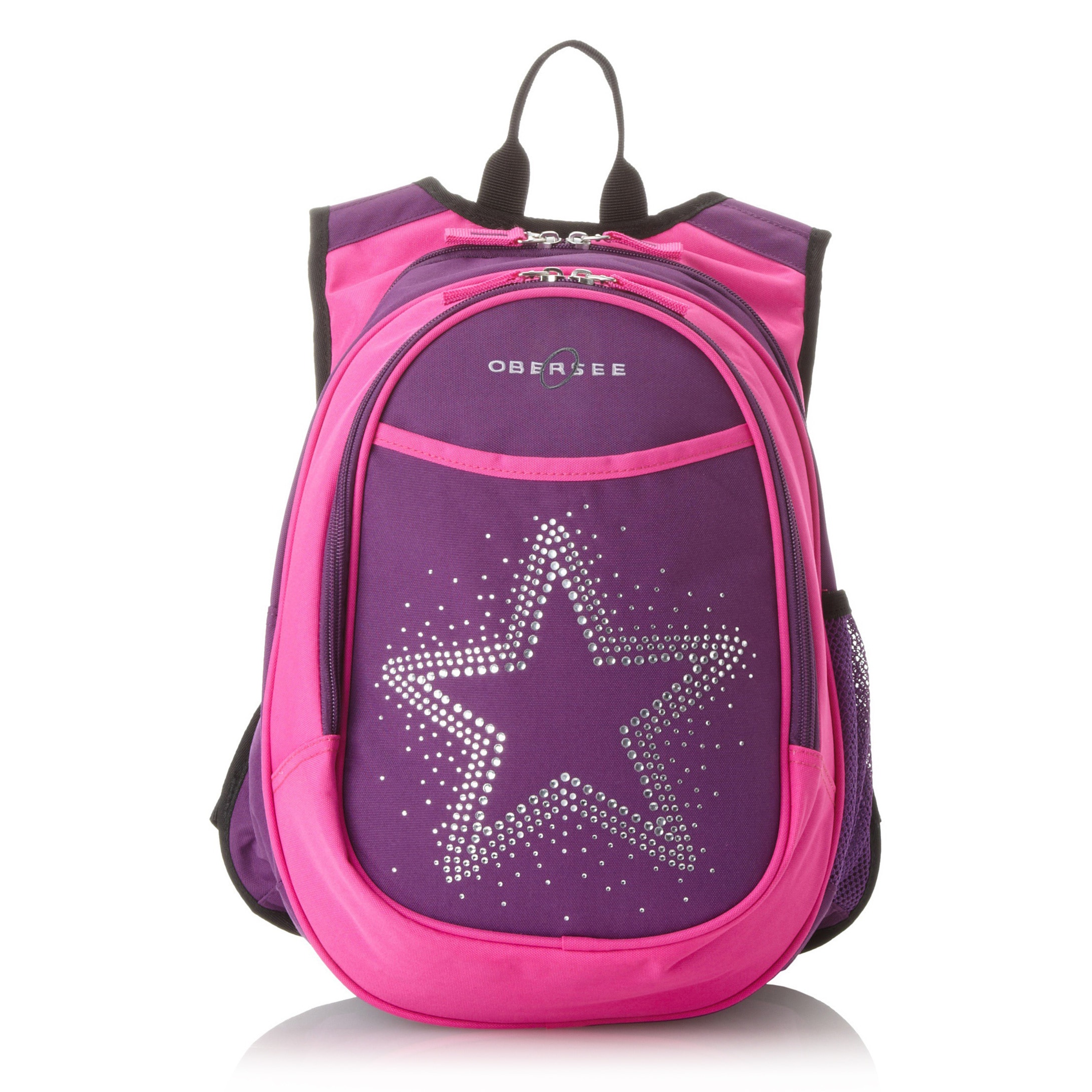 Obersee Kids Pre school All in one Bling Rhinestone Star Backpack With Cooler