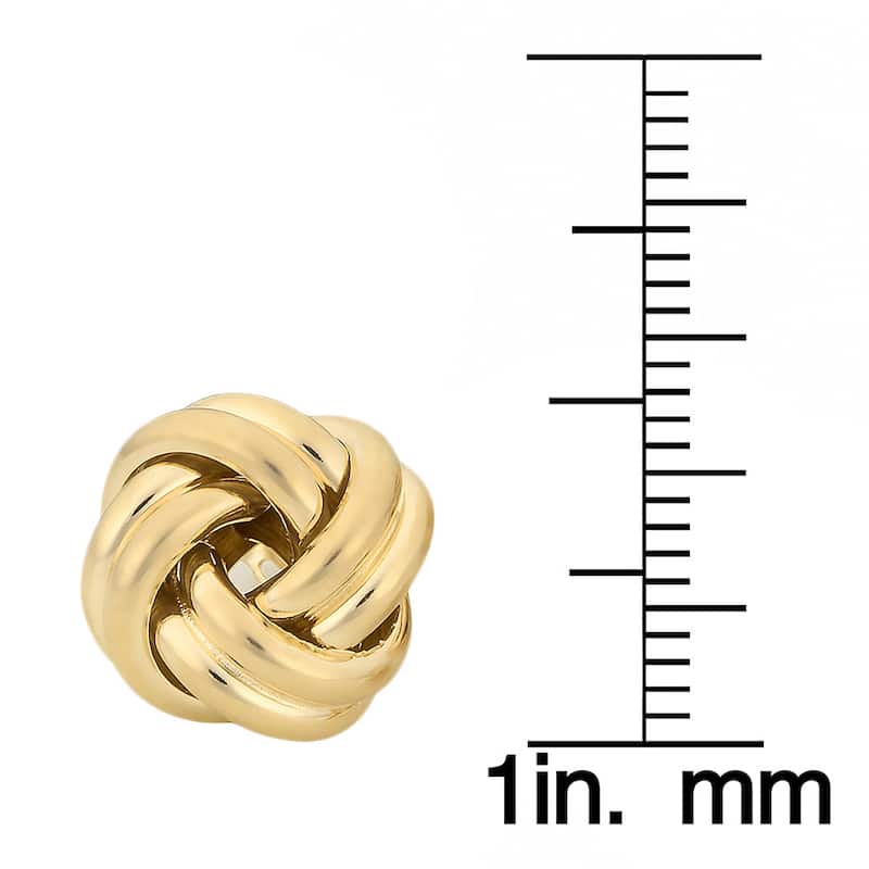 10k Gold Polished Love Knot Earrings
