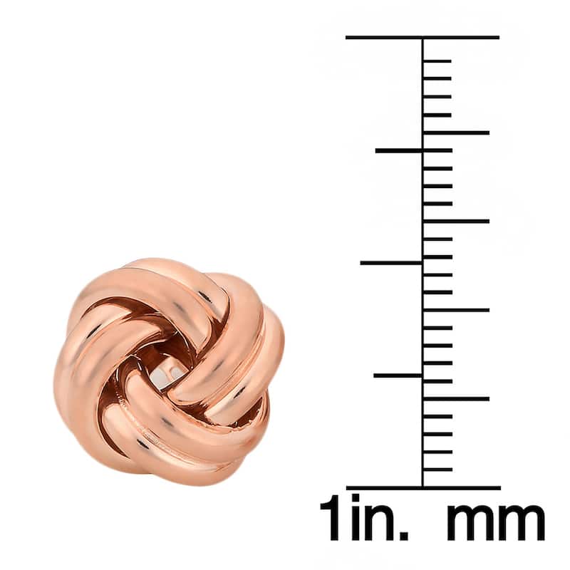 10k Gold Polished Love Knot Earrings