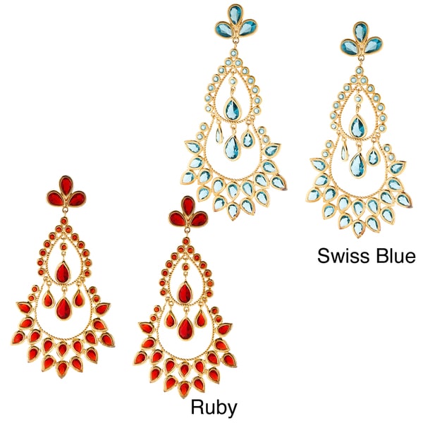 Amrita Singh Goldtone Crystal Chandelier Earrings