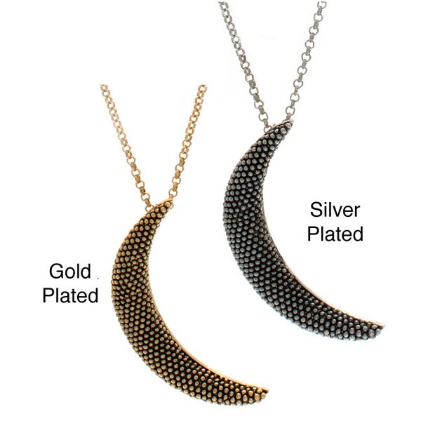 NEXTE Jewelry Goldtone/ Silvertone Crescent Moon Necklace NEXTE Jewelry Fashion Necklaces