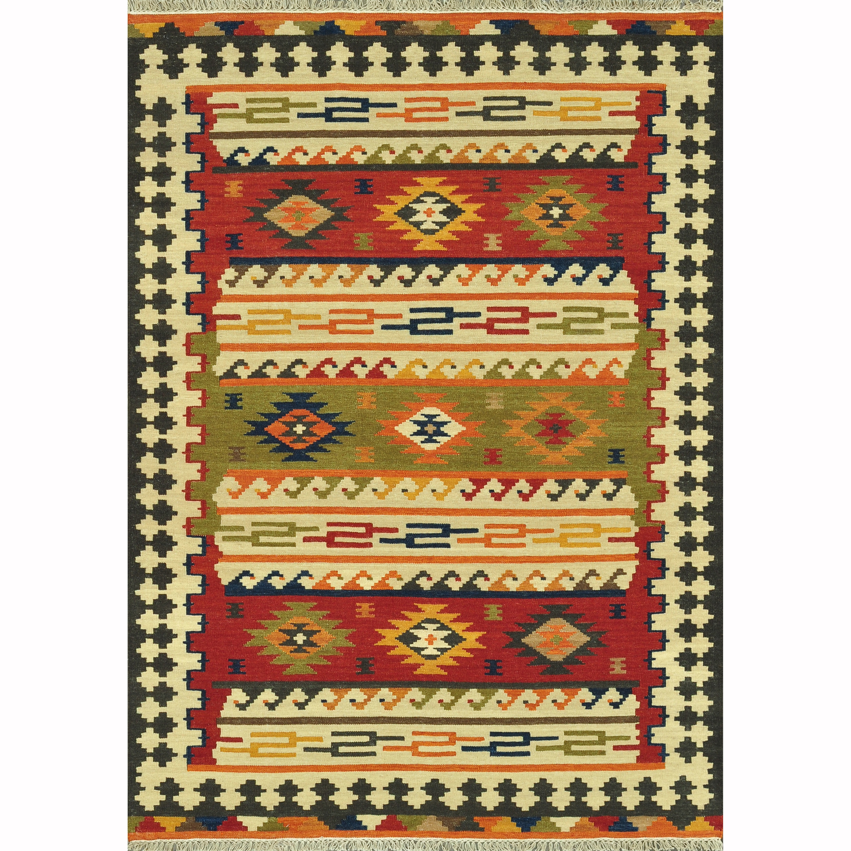 Hand Woven Cordova Multi Wool Rug (36 X 56)