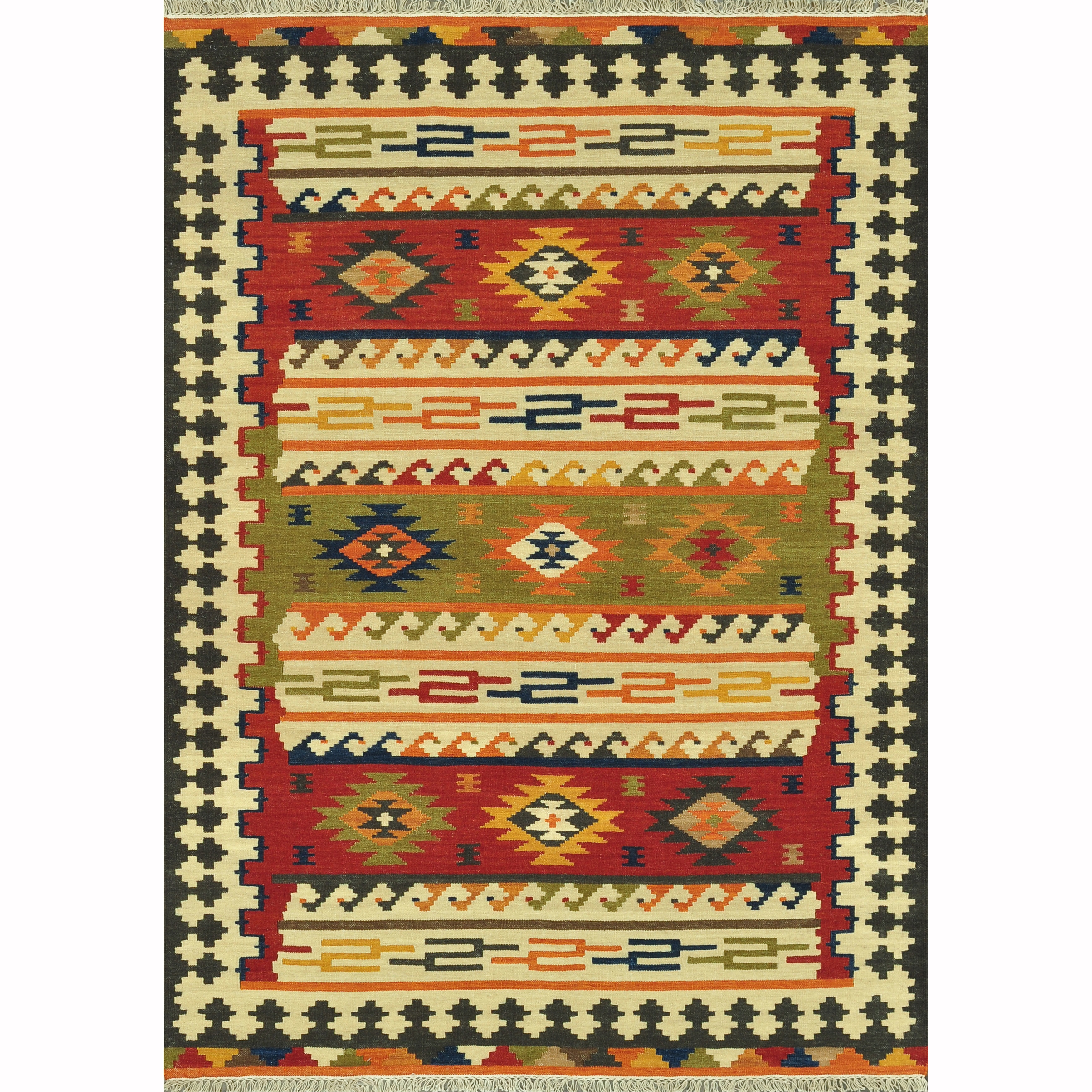 Hand Woven Cordova Multi Wool Rug - 5'0 x 7'6