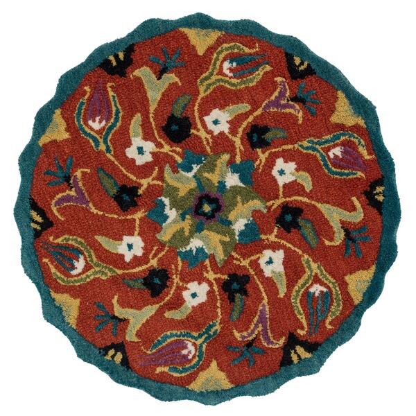 slide 2 of 5, Hand Tufted Lucinda Coral Wool Rug
