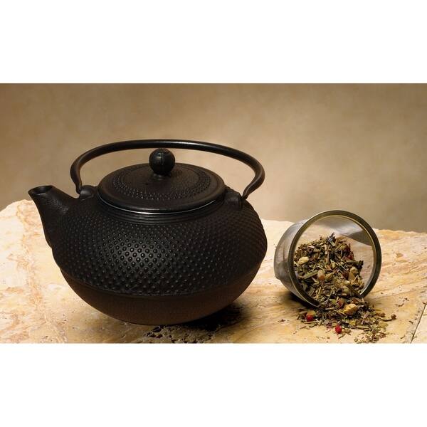 slide 2 of 2, Old Dutch Matte Black 'Saga' Teapot