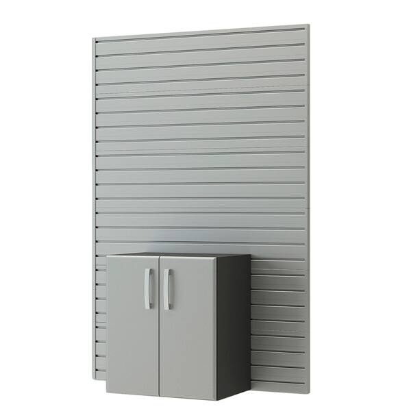 Shop Flow Wall System Silver 7 Piece Silver Cabinet Set On Sale Overstock 6975842